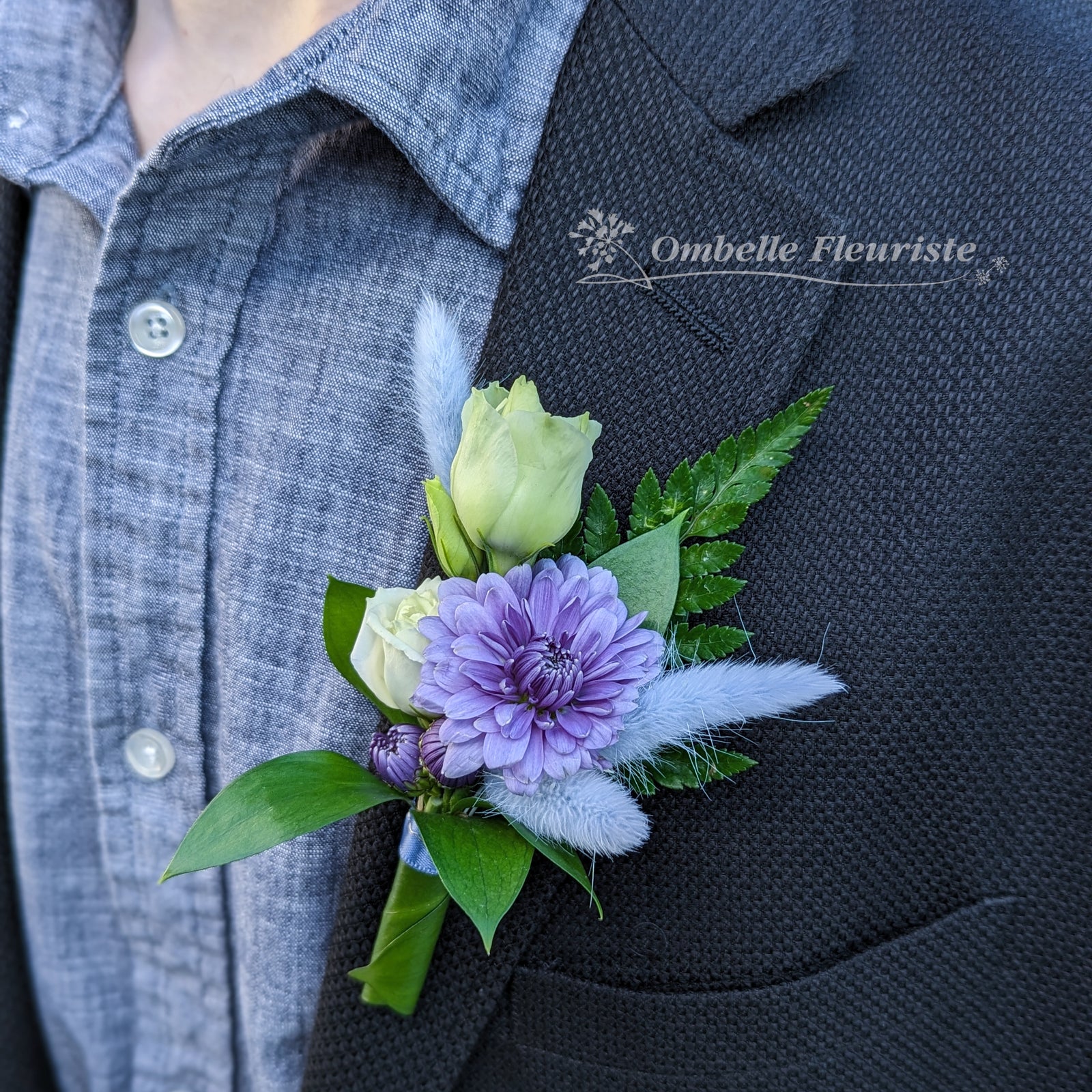 Boutonnière - Bleu océan
