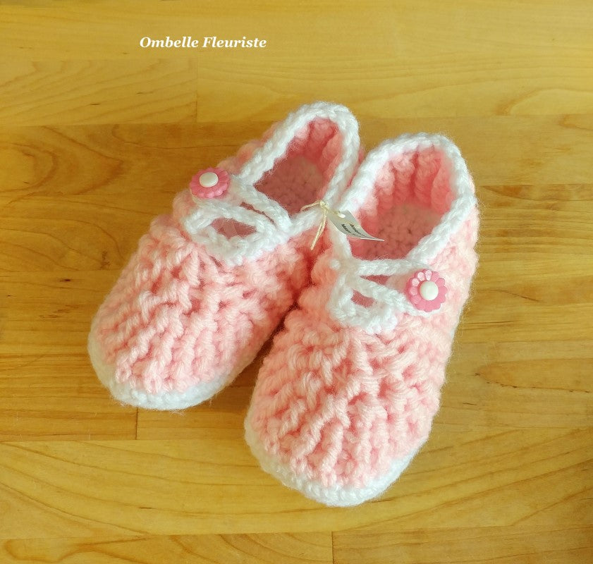 Chaussons pour nouveau né tricotés à la main