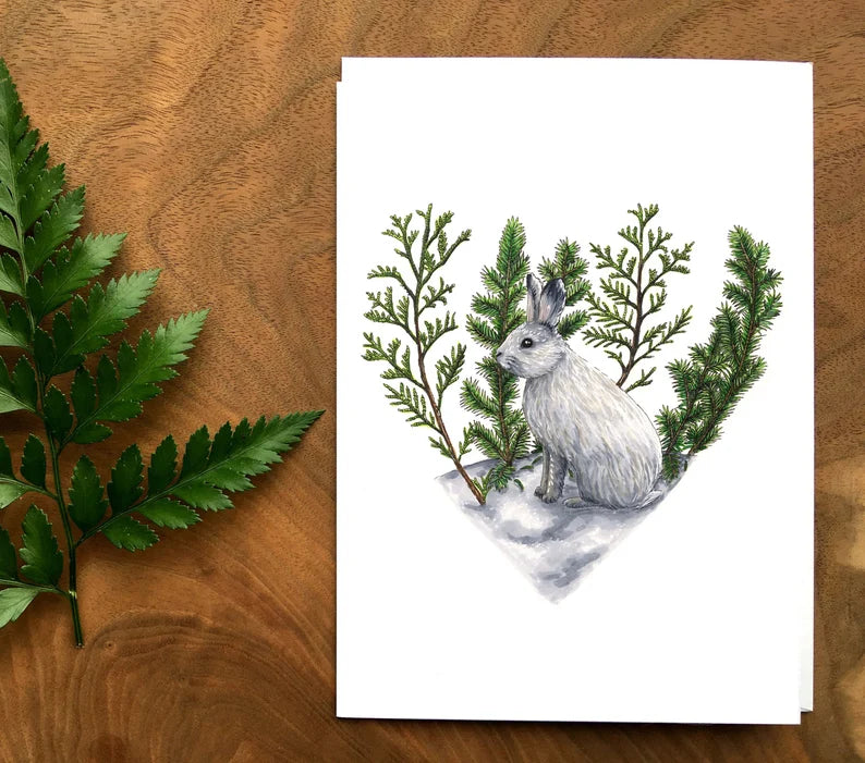 Carte lapin de Catherine plante