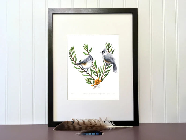 Cadre mésanges bicolores de Catherine Plante