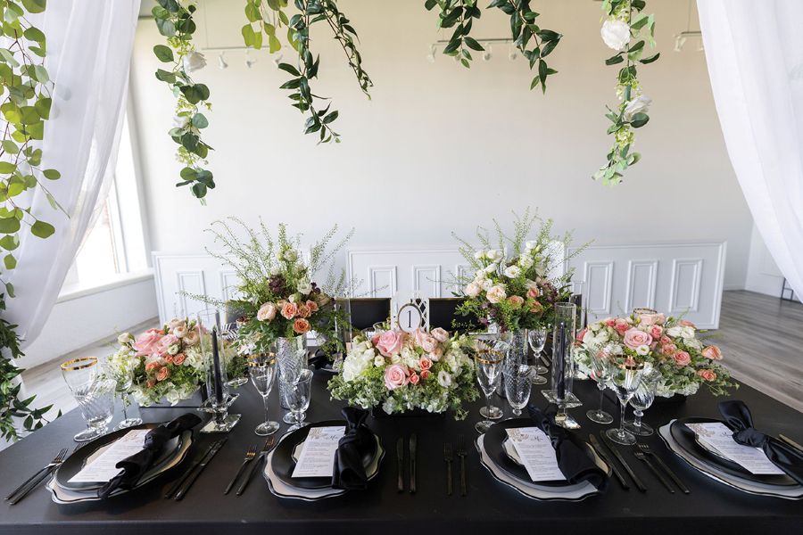 Table d'honneur fleurie