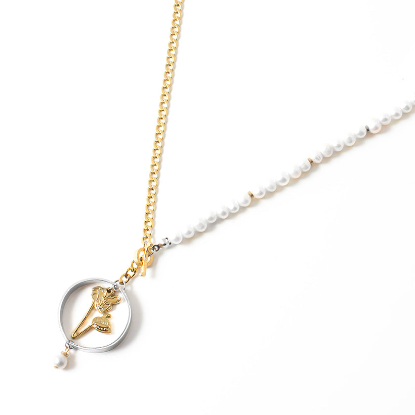 Anne-Marie Chagnon - Collier Lisbonne - Or Brillant & Perle - 459848