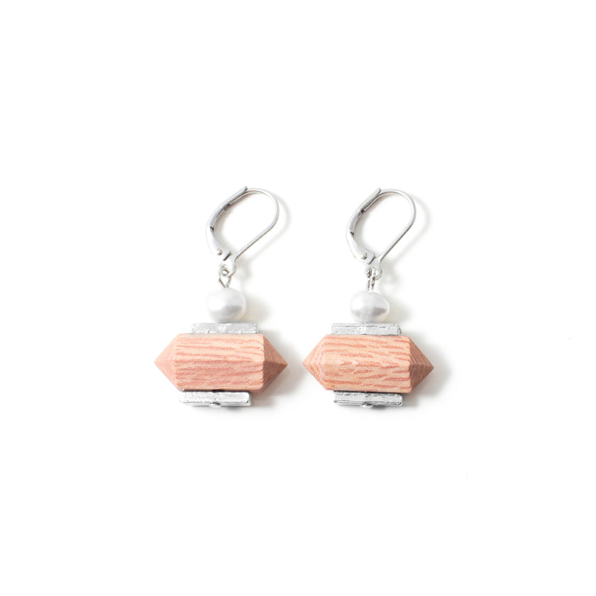 Anne-Marie Chagnon - Boucles d'oreilles Honolulu - Bois De Rose - 540360