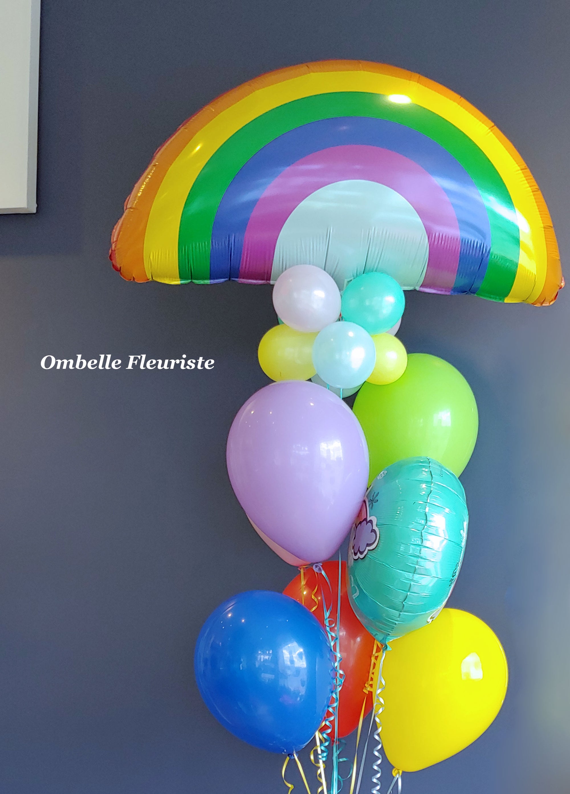 Ombelle Fleuriste - Bouquet de ballons - Arc-en-ciel - BAL-1001