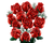 Vue de dessus du bouquet de roses - Lego 10328