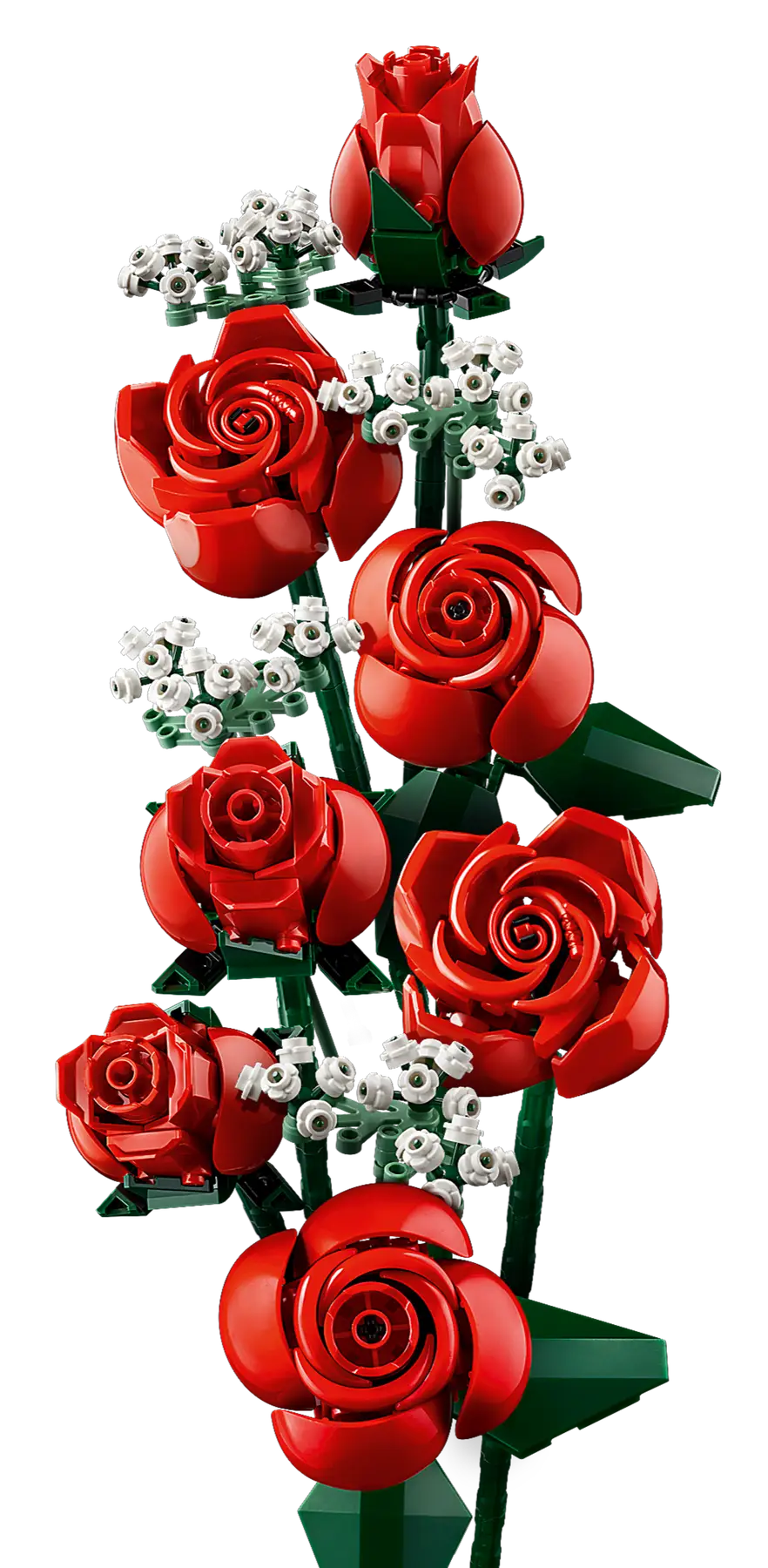 Vue rapprochée du bouquet de roses - Lego 10328