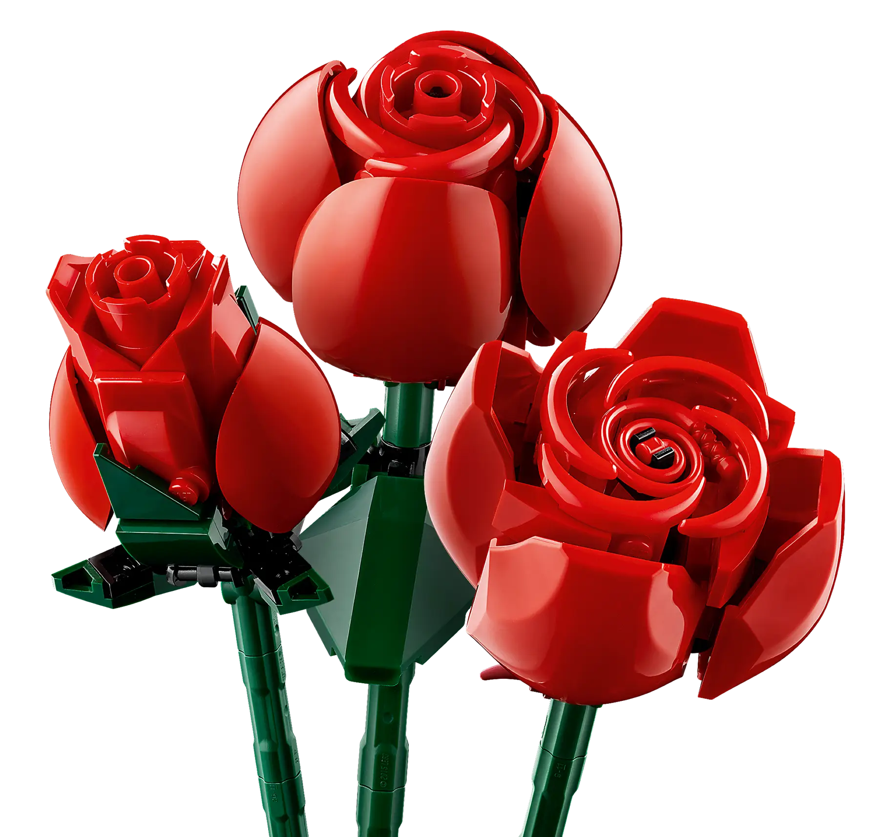 Vue rapprochée du bouquet de roses - Lego 10328