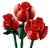 Vue rapprochée du bouquet de roses - Lego 10328