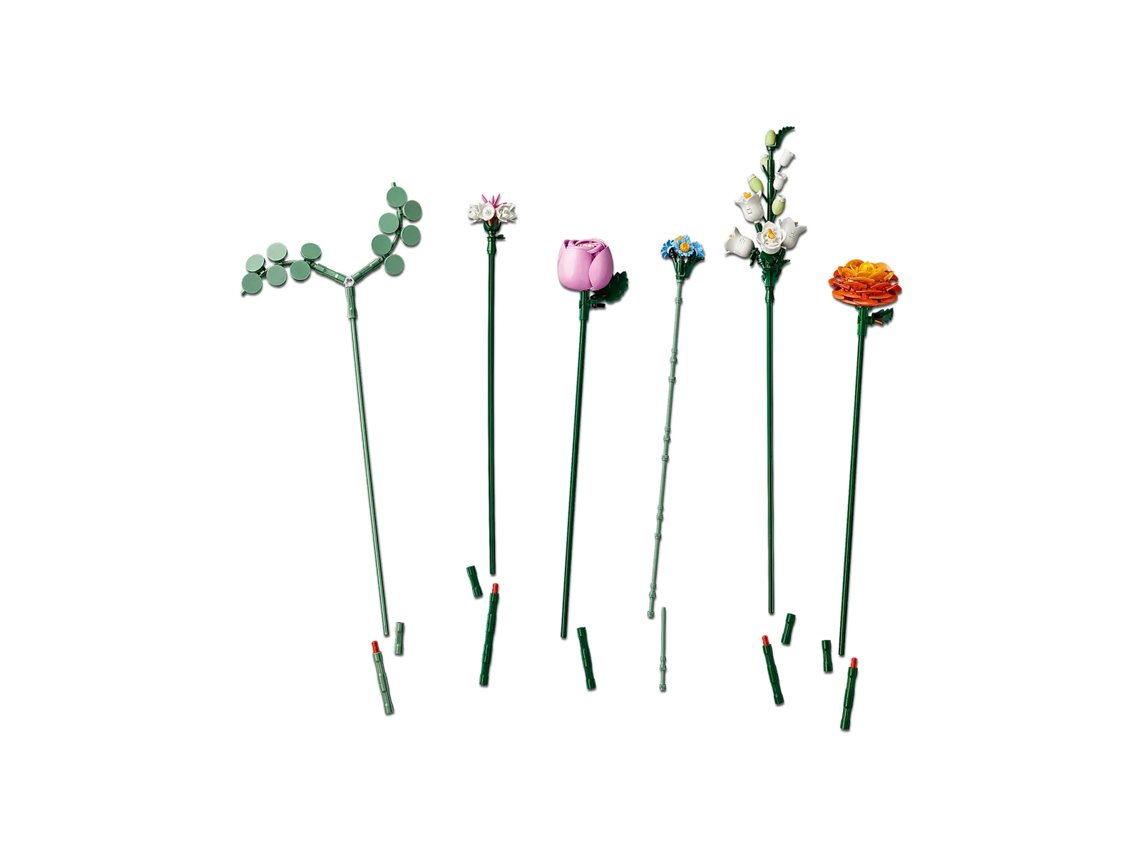 Joli bouquet de fleurs rose - tiges sépariées - Lego 10342