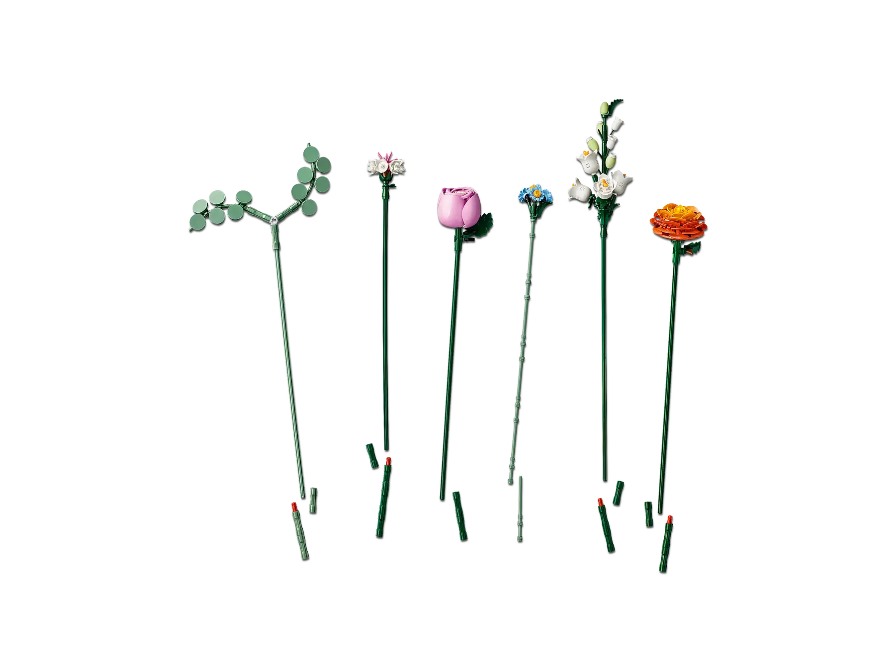 Joli bouquet de fleurs rose - tiges sépariées - Lego 10342