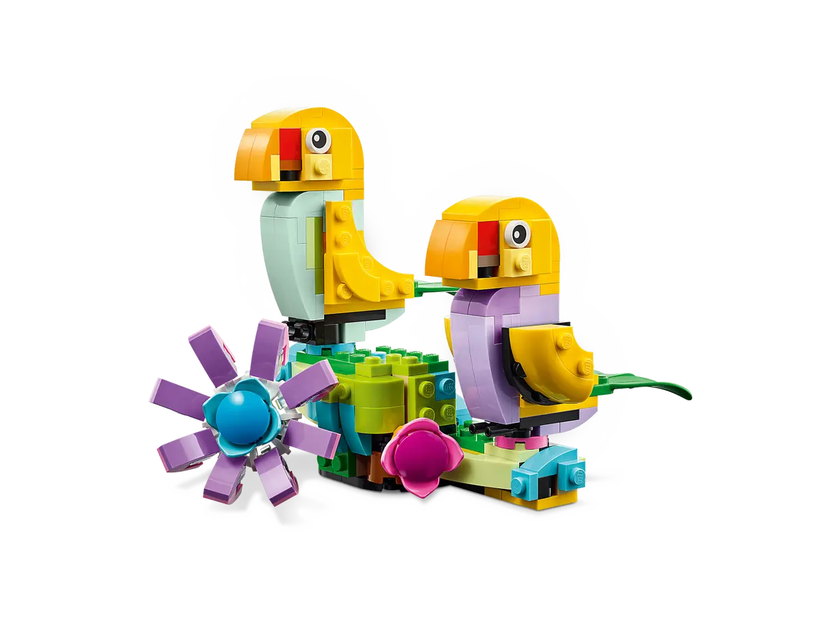 Lego - Des fleurs dans un arrosoir - Perroquets et fleurs