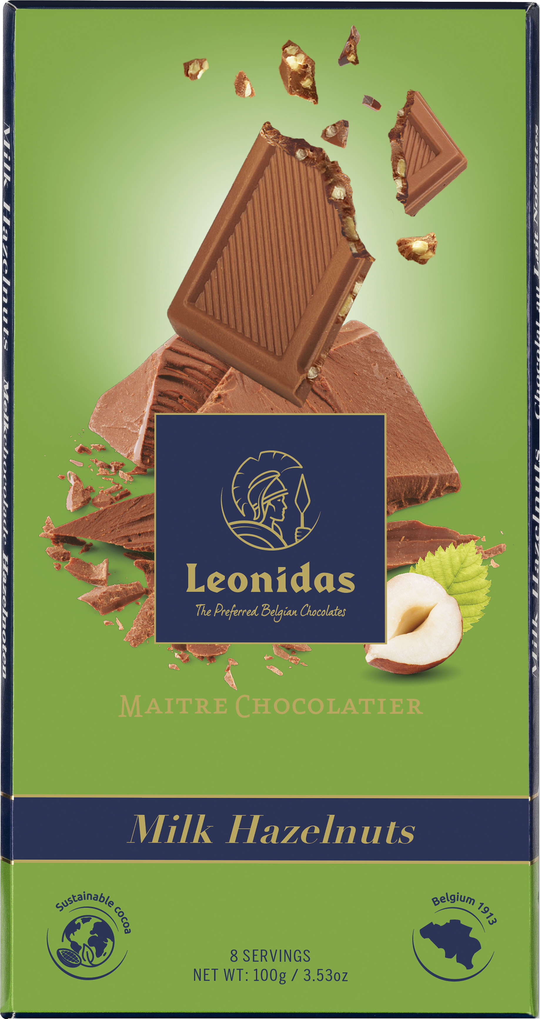 Tablette Lait aux noisettes 100g Leonidas