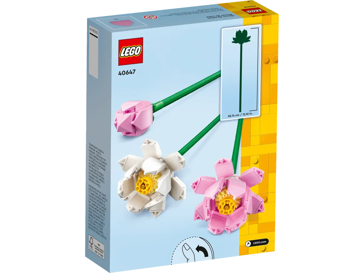 Lego - Fleurs de lotus - Dos de la boîte