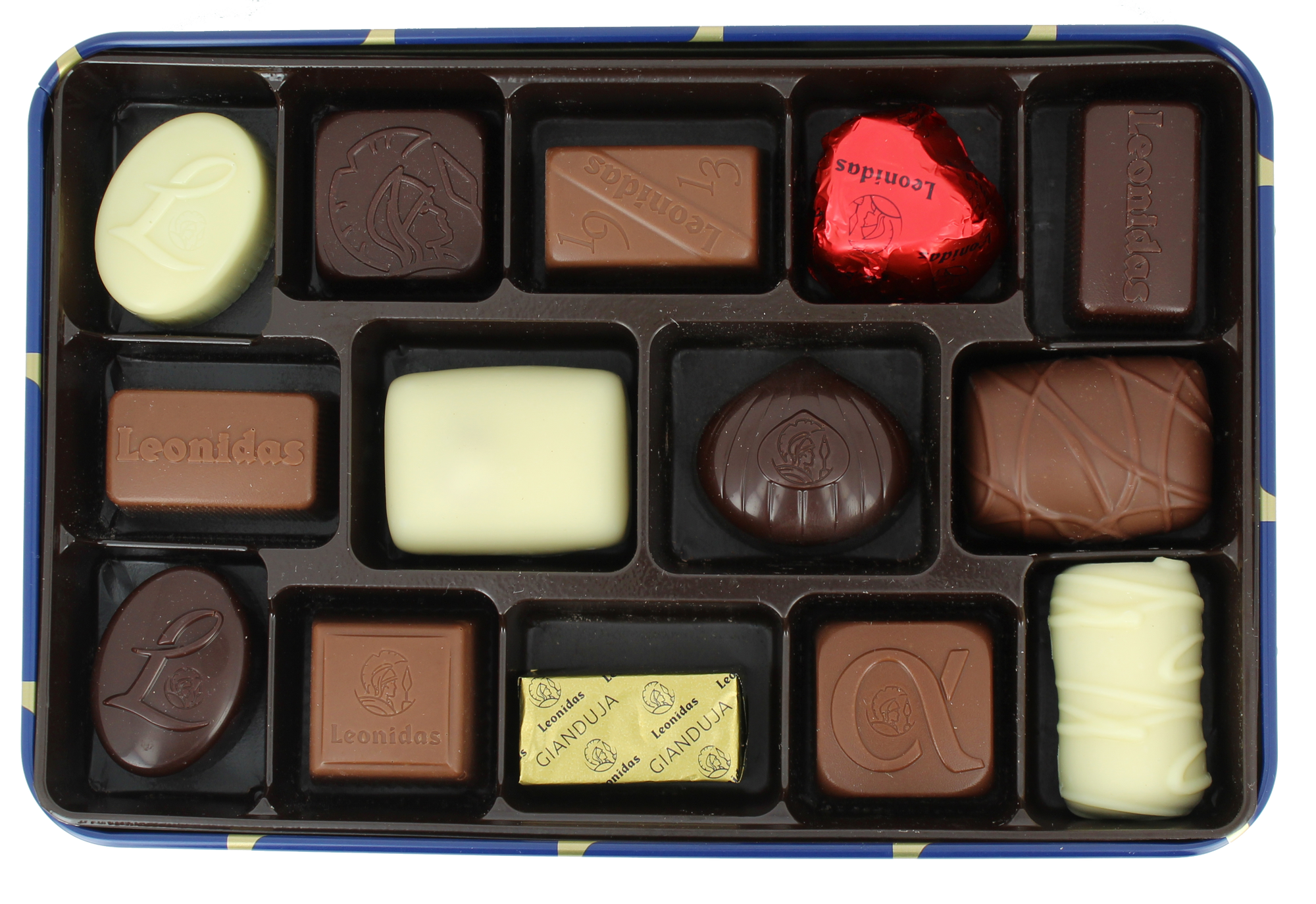 Coffret Métallique Bleu Léonidas - Pralines assorties