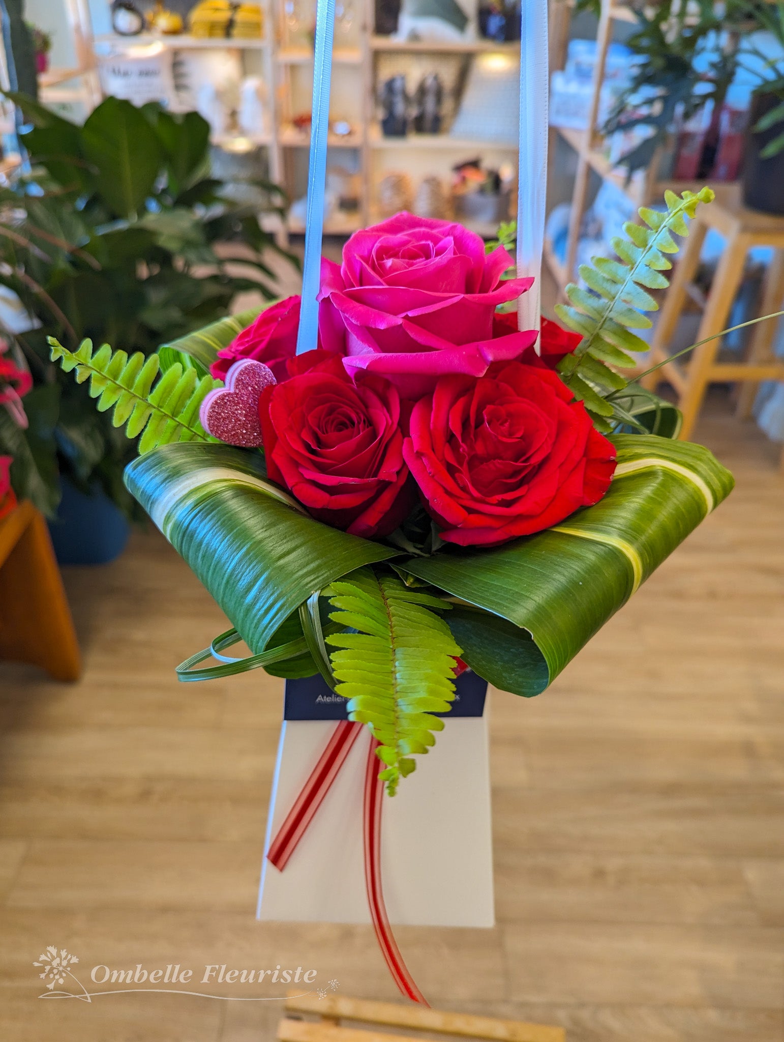 Bouquet de 6 roses splendide