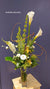 Bouquet funéraire calla orchidee moderne