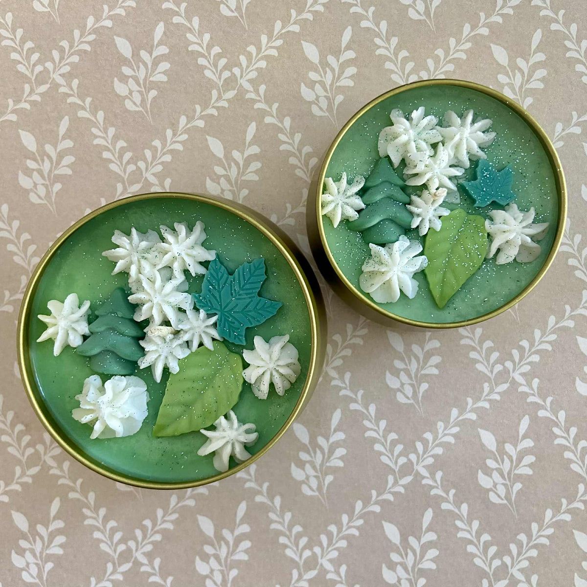 Chandelles festives de Noël - Le Renard Noir (fabriquées au Québec)