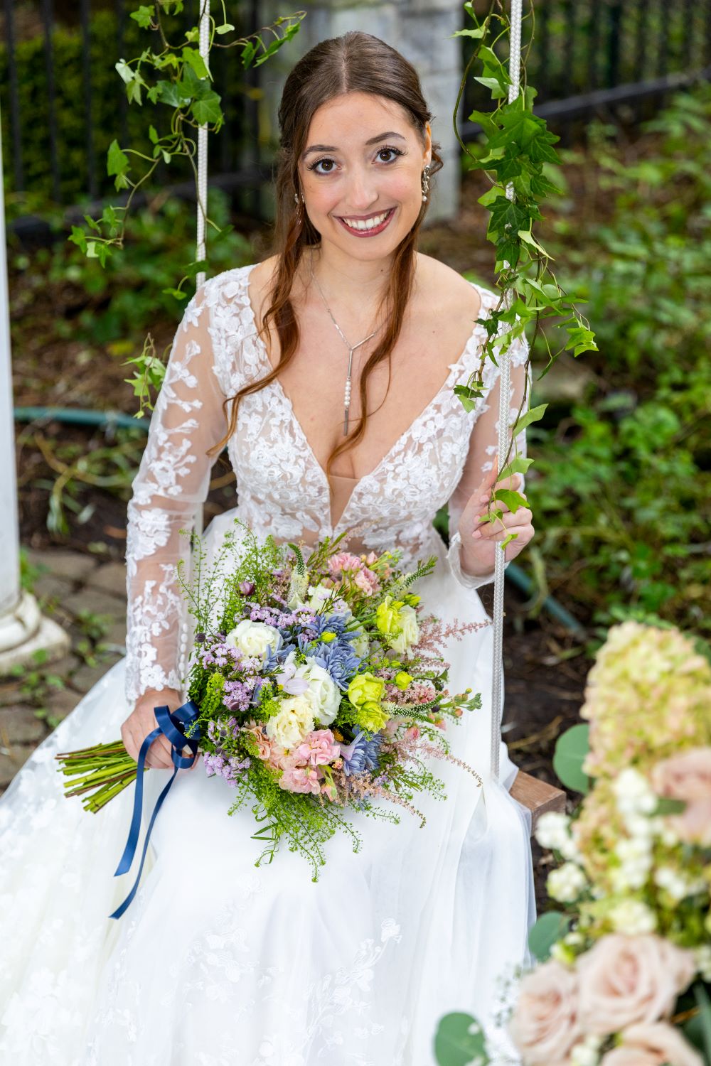 Bouquet de la mariée poétique pastel