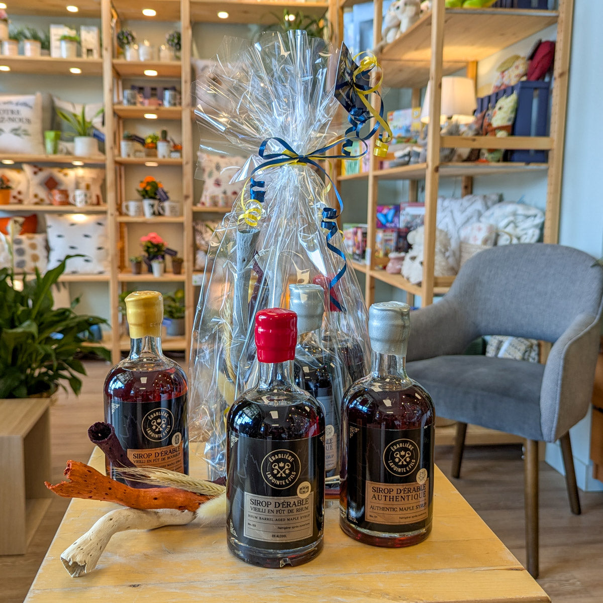 Emballage cadeau - trio de sirop d'érable Lapointe et fils