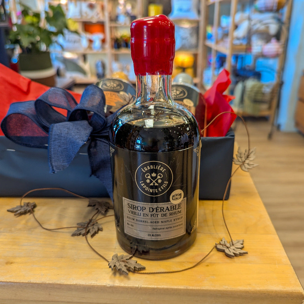 Sirop d'érable vieilli en fut de rhum