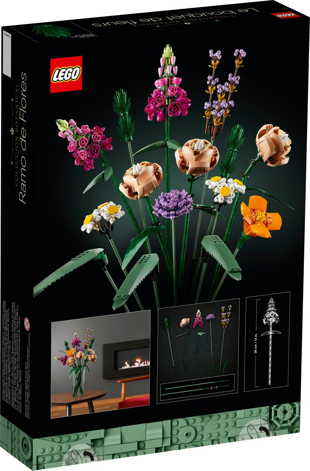 Lego - Bouquet de fleurs - 10280 - Dos de la boîte