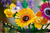 Lego - Bouquet de fleurs sauvages - 10313 - Photo rapproché des têtes de fleur