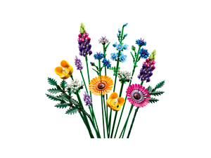 Lego - Bouquet de fleurs sauvages - 10313 - Modèle construit de côté chaque fleurs séparés