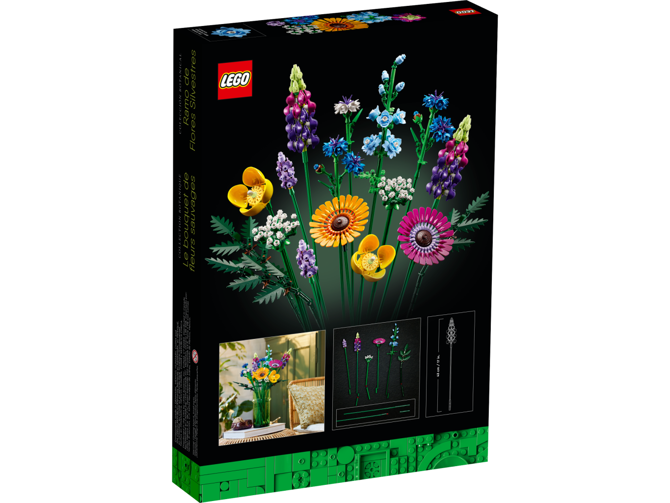 Lego - Bouquet de fleurs sauvages - 10313 - Dos de la boîte