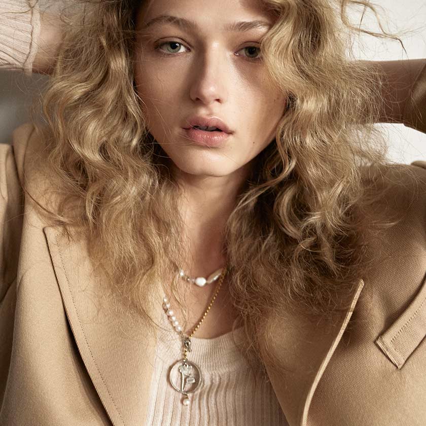 Anne-Marie Chagnon - Collier Lisbonne - Or Brillant & Perle - 459848