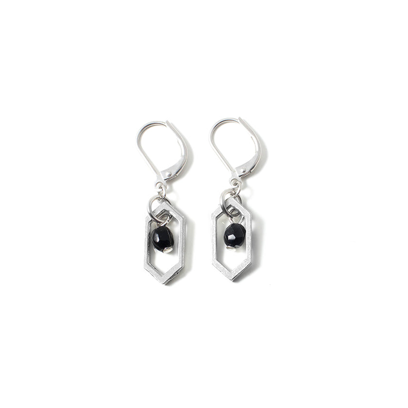 Anne-Marie Chagnon - Boucles d'oreilles Casablanca - Étain & Noir - 523577