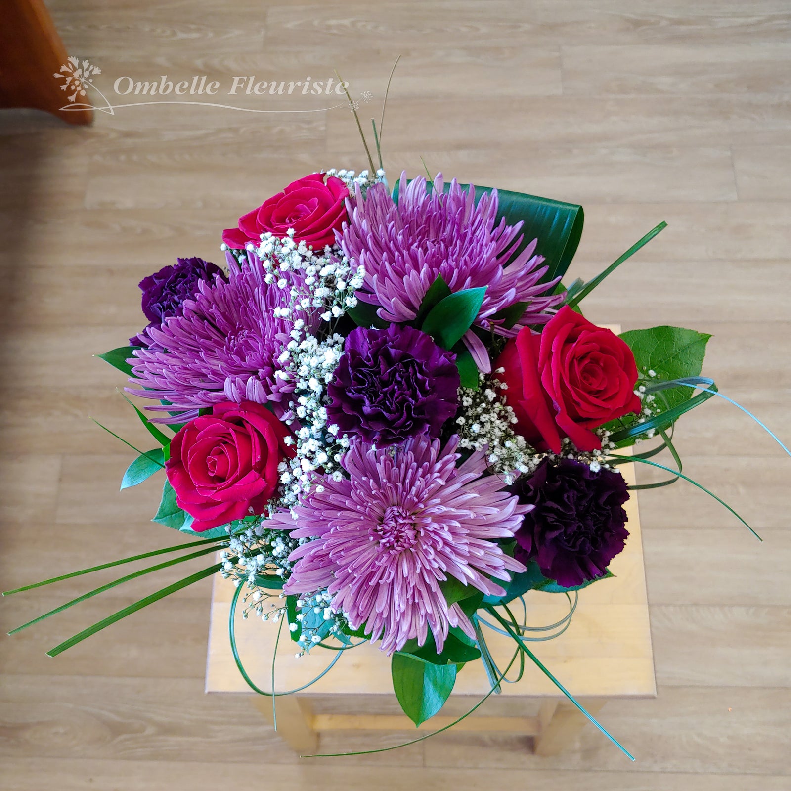 Bouquet maude vue de haut