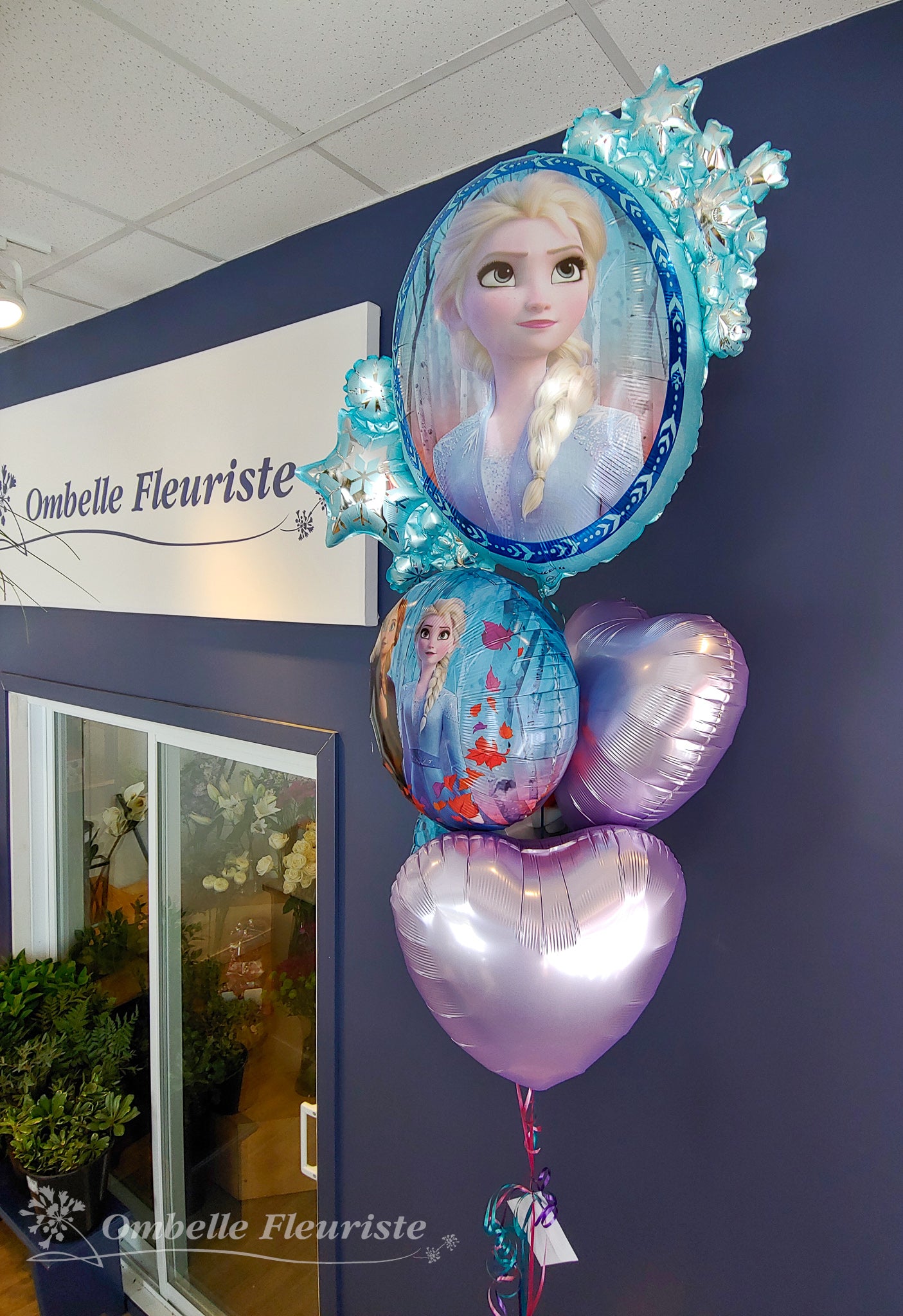 Bouquet de ballons - La Reine des Neiges - Ombelle Fleuriste