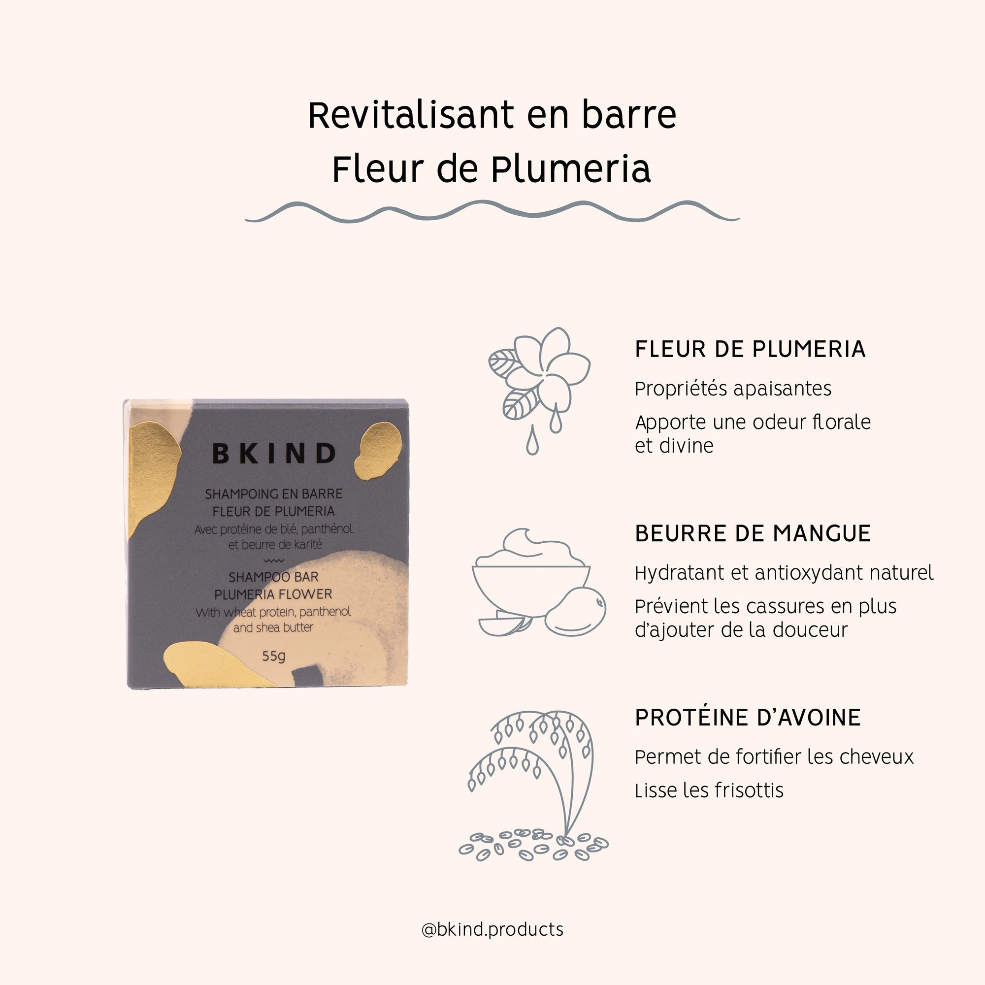 BKIND - Revitalisant en barre - Cheveux bouclés et frisés - 840097001052