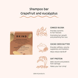 BKIND - Shampoing en barre - Cheveux normaux et/ou à tendance grasse - 840097000767